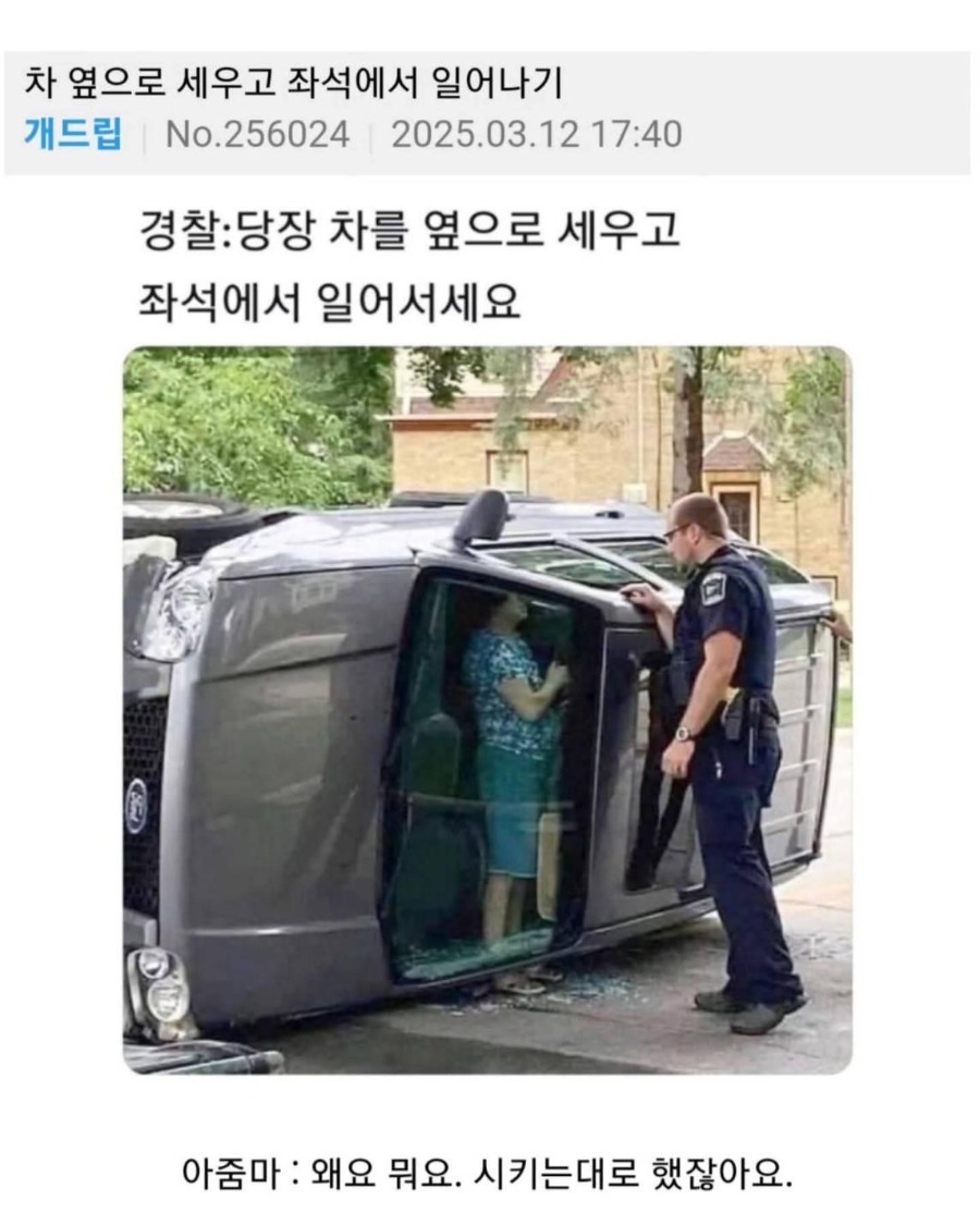 차를 옆에 세우고 일어서세요.jpg